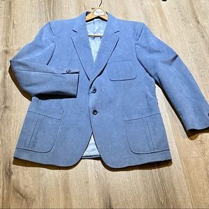 Vintage UltraSuede Powder Blue Custom Sports Coat Jacket Suede Menger